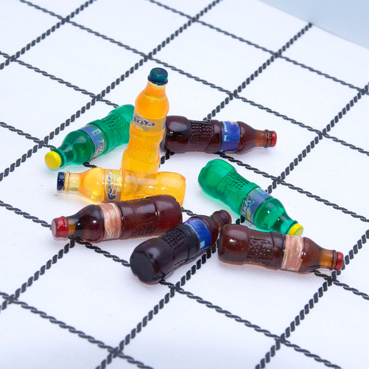 Dollhouse Miniature Sparkling water Drink Bottles Pretend Play Kitchen Game Party Toys
