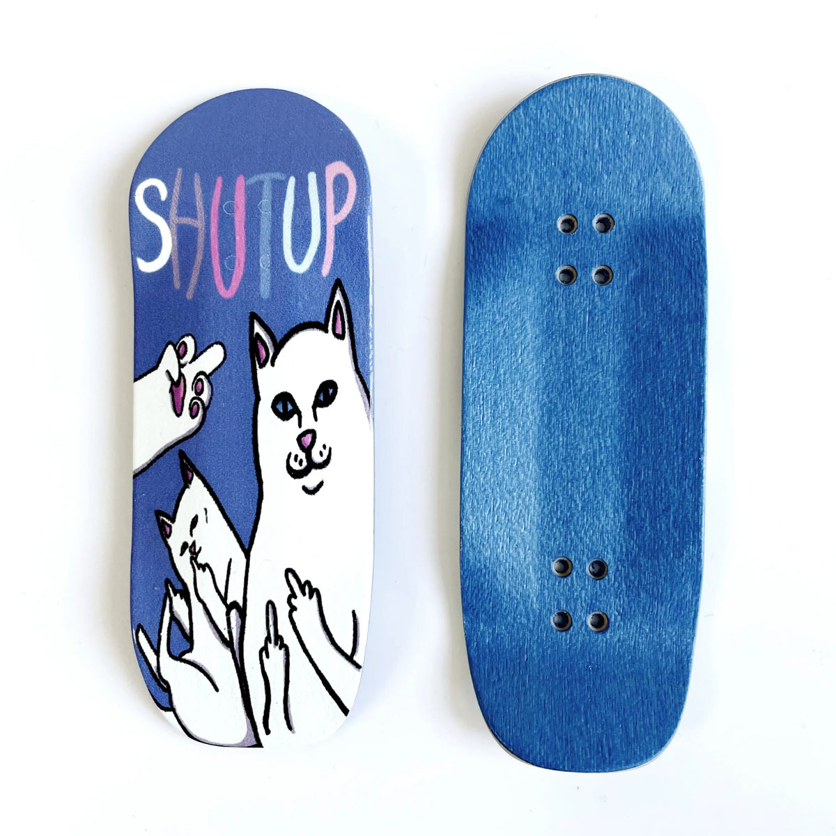 35mm Fingerboard Deck New Shape with Real Wear Graphic for Professional Finger Skateboard