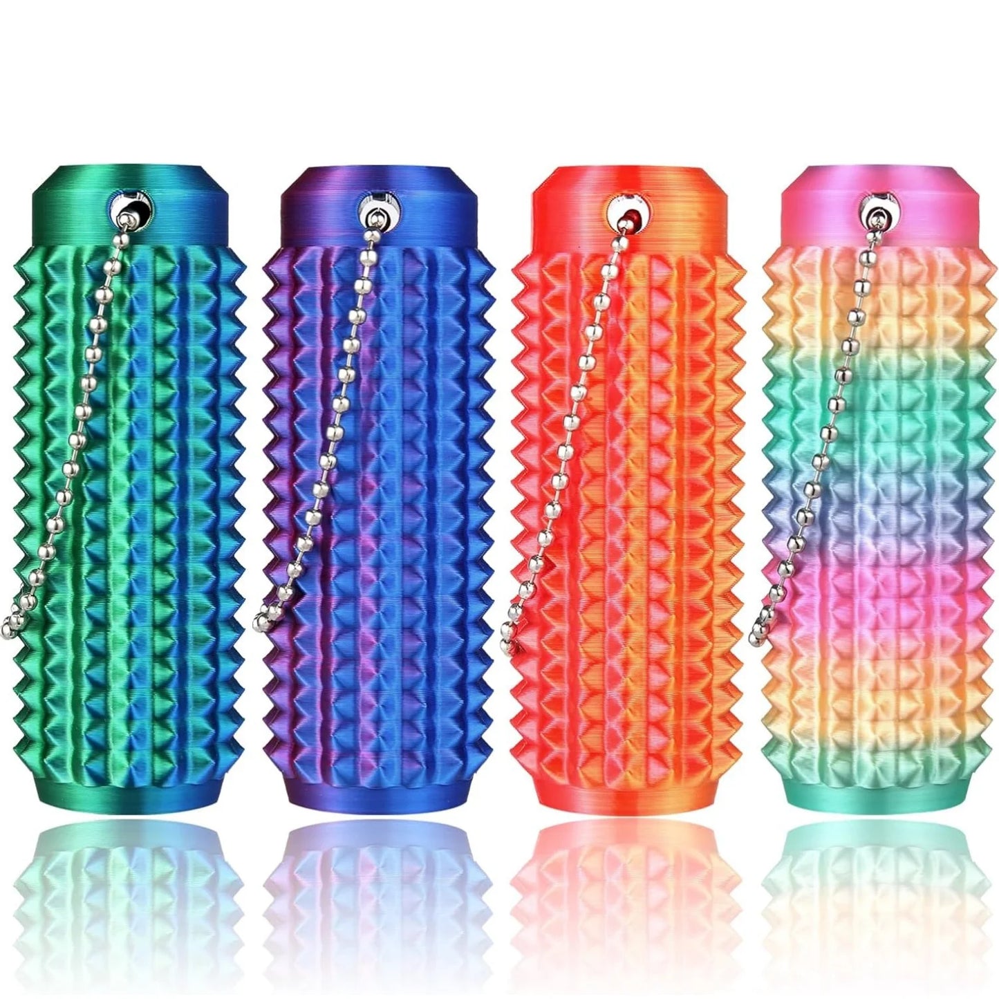 Pain Stim Fidget Anxiety Relief 3D Printed Spiky Grippie Stim Keychain for Stress Relief & Focus, Novelty Gift for Adults & Teen