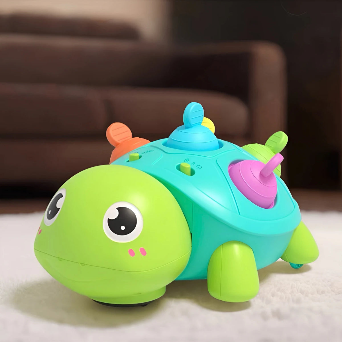 Baby Turtle Crawling Sound and Light Toy - Can Be Chewed and Has Bubble Bath soothing Effect for Babies