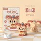 18 Styles Little Dog Cat Cute Pet Small Building Block Model Series Ornaments Children's Toys Miniature Bricks