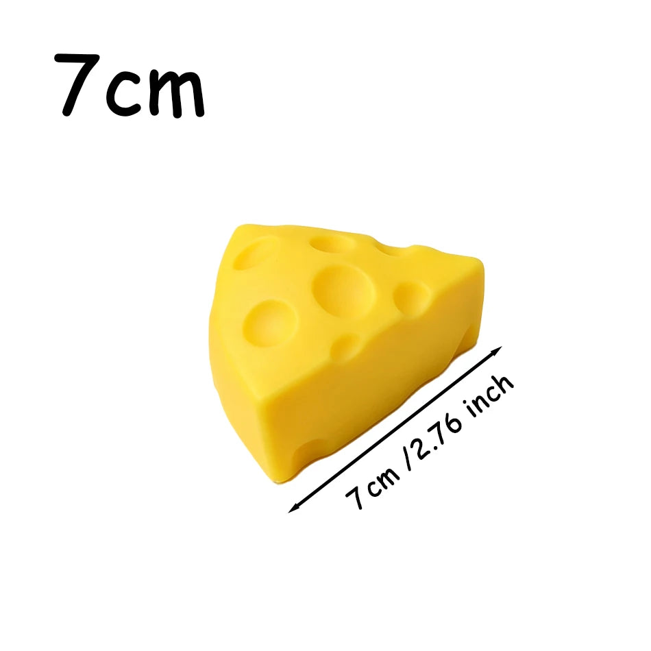 5/6/7CM Jumbo Cheese Cube Stress Ball Shapeable Squeeze Decor Non-Bounce or Bounce ASMR Sensory Anti-Stress Relief Squishy Toy