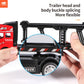 Diecast Alloy Engineering Vehicle Transporter Model Set with 6 Small Trucks - Educational Toy Set for Boys