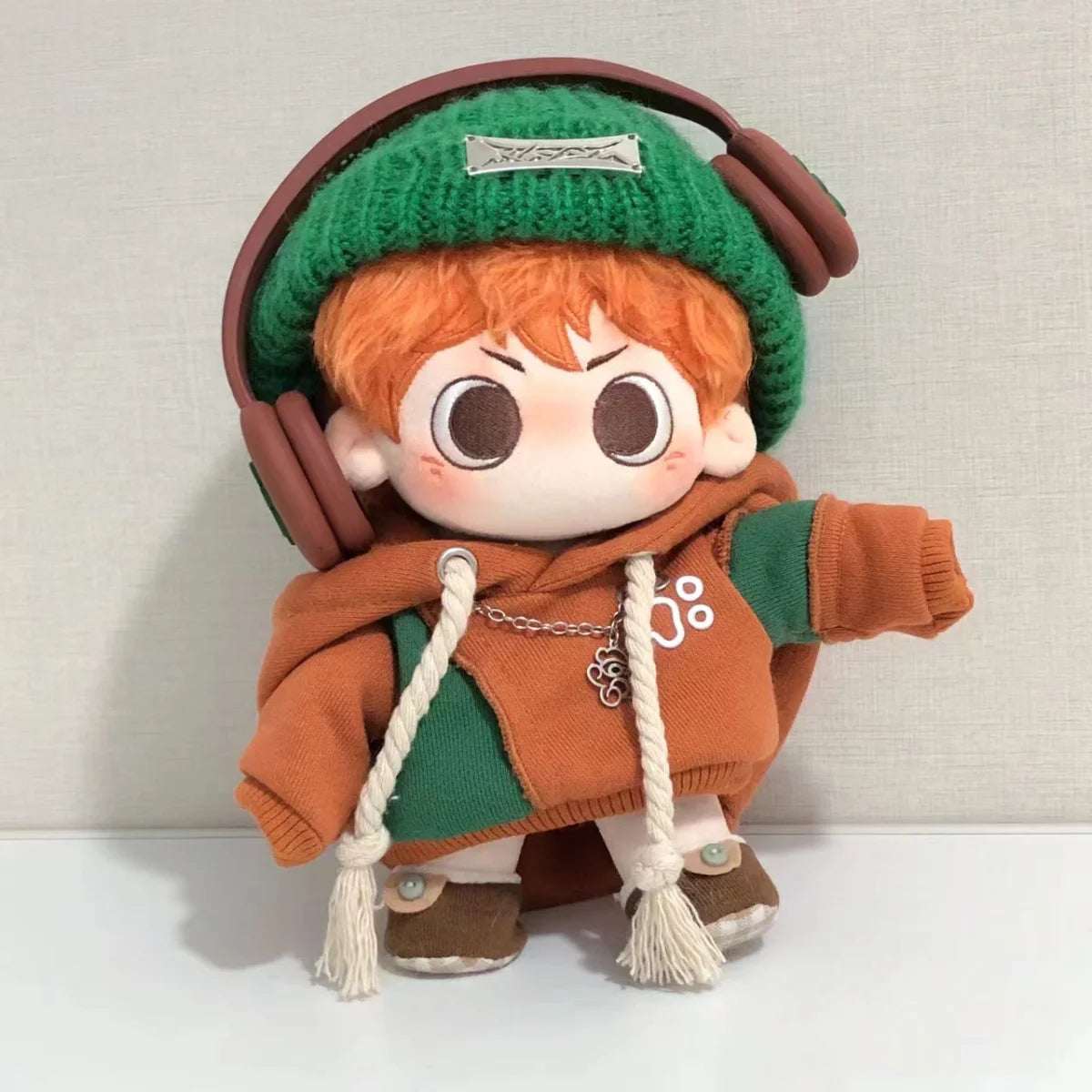 Stuffed 20cm Cotton Doll Dress-up Clothing Handsome Sports Hoodies Sets Black Purple Red Hooded Sweatershirts Gift Toys for Kids