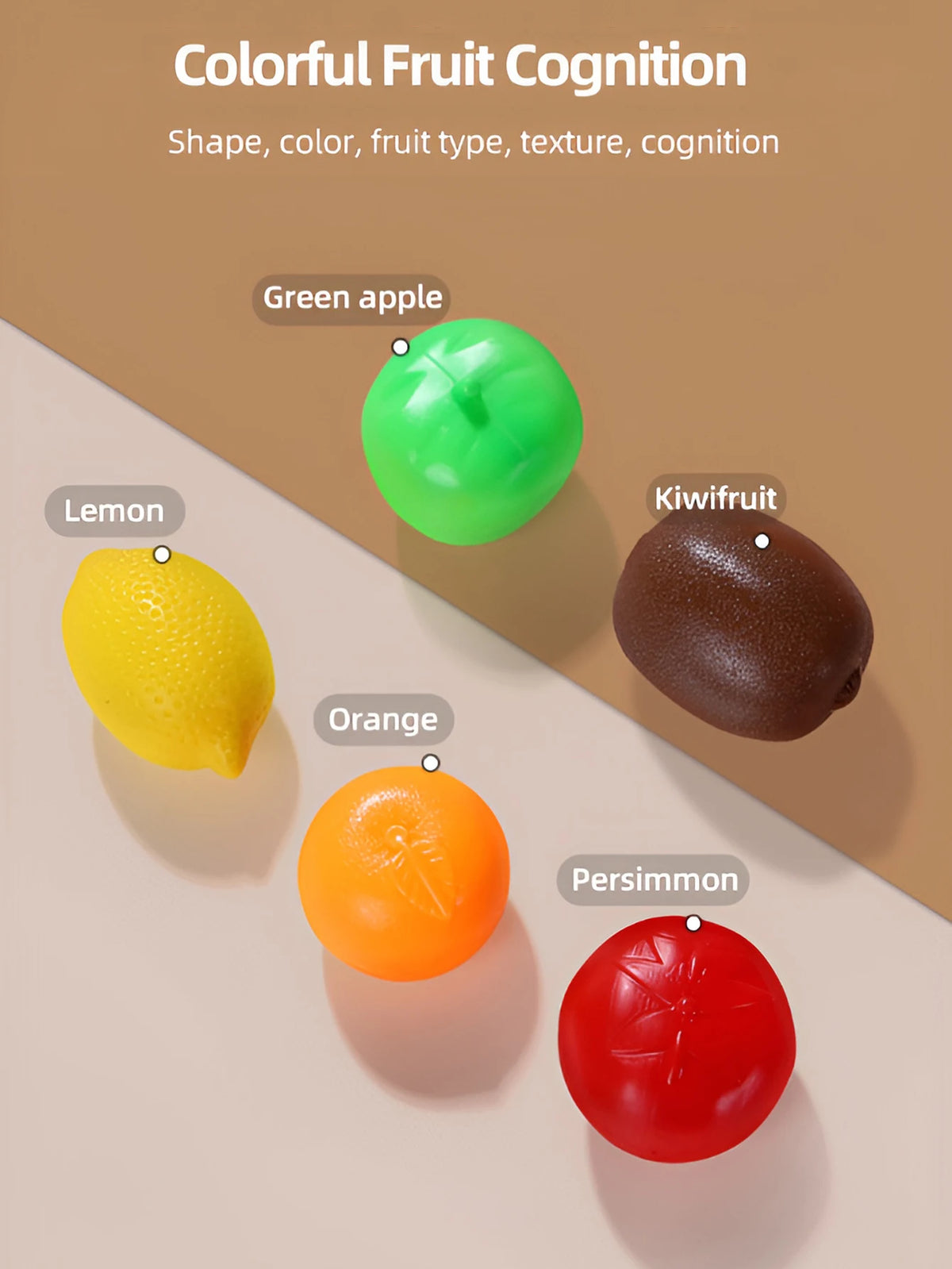 Fruit Cecele Shape Color Color Fruit Cognition Rainbow Cecele Interactive Game Toy