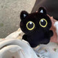 Cute Black Cat Keychain Plush Cartoon Kitten Doll Pendant Lovely Cat Doll Backpack Hanging Ornaments Car Keyring Birthday Gift