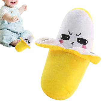 Banana Toy Touch-Sensor Interactive Piano Sound Doll Plush Musical Piano Fake Banana for Kids Young Children Birthday Party Sofa