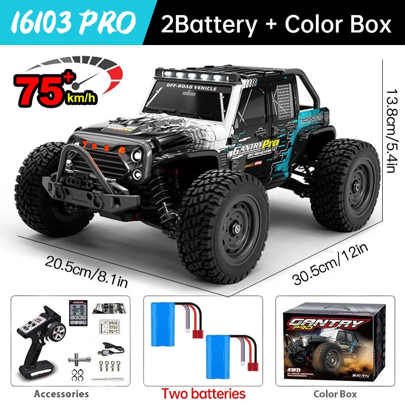 1:16 4WD RC High-speed Car Brushless 70km/h Competition Off-road Climbing Car 2.4G Remote Control Toy Car VS WLtoys 144001 Toys