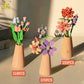 HUIQIBAO MOC Eternal Flower Bouquet with pot Micro Building Block Sunflower Rose Mini Model Brick Toy home Desk Decoration