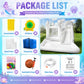 VANCEN 14FT Spire-Top Inflatable Bounce House White with Slide Large Ball Pit Middle Play Zone Portable Bouncy Castle for Kids Birthday/Party