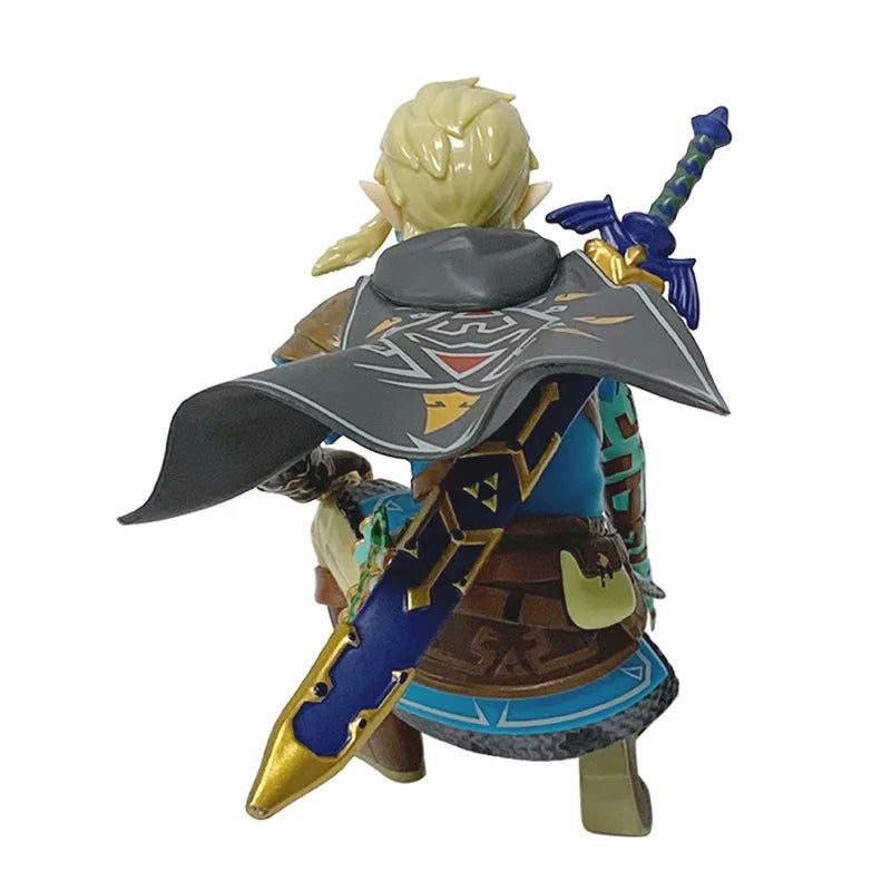 12cm Legend Of Zelda Anime Link Kingdom Of Tears Squatting Position Statue Game Pvc Handheld Models Dolls Ornaments Gifts