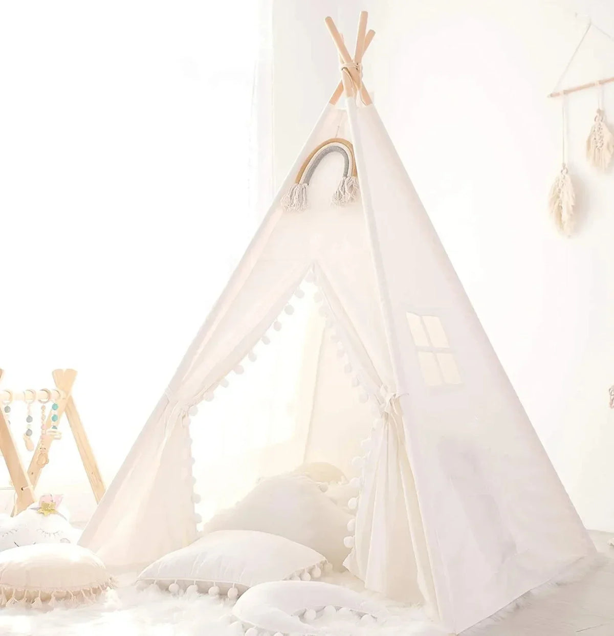 1.6M Kids Tent Play House Wigwam for Children Portable Child Tipi Tents Teepee Toddler Ball Pit Girl Castle Play Room Teepee