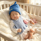 22 Inch Henry Full Silicone Reborn Baby Girl Doll, Realistic Soft Touch Collectible Toy for Gift & Collectors