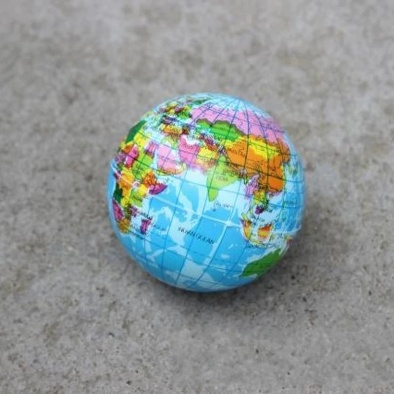 Earth Squeeze Balls Soft Foam Globe Stress Relief Squeeze Toys Hand Wrist Exercise Sponge Toy For Kids Adults Educational Gifts