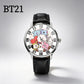 BT21 cartoon cute student watch kawaii pointer type round quartz wristwatch fan support anime merchandise gift wholesale