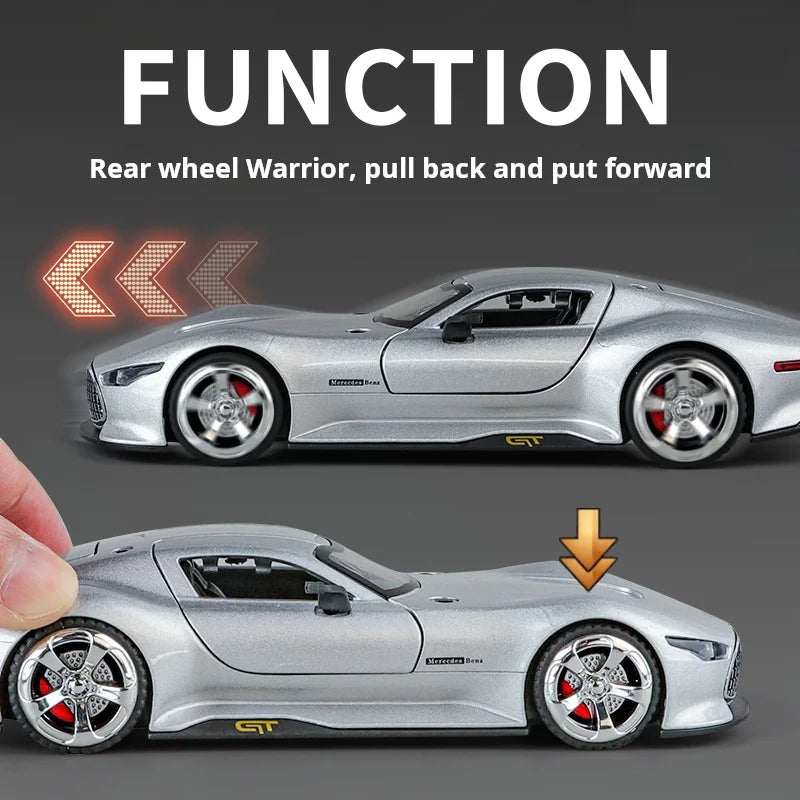 1:32 Visinn GT Alloy Supercar Diecast Metal Model Fast Furious Vehicle Sound Light Collection Kid Toy Gifts Interior Decoration