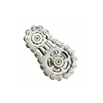 Metal Sprockets Flywheel Gear Fingertip Gyro Fidgeting Spinner Antistress Anxiety Bike Chains Spinner Fidget Toys for Adult Kids