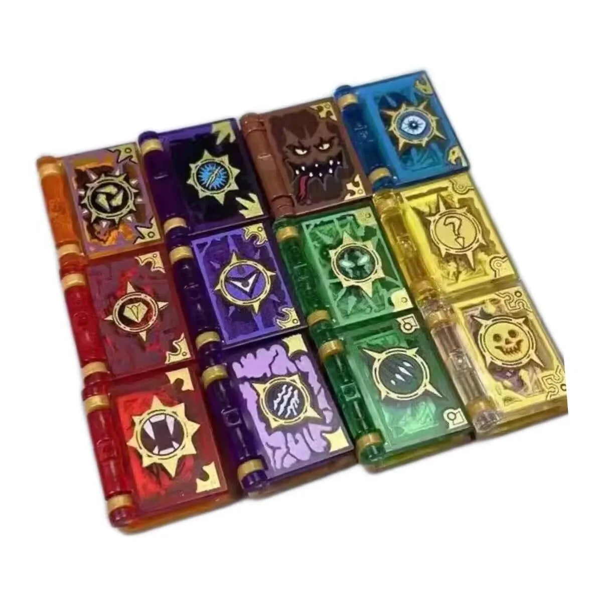 36pcs/12 sets of magic books, MOC small particle building blocks, high-quality ABS, flip books, DIY assembled toys.