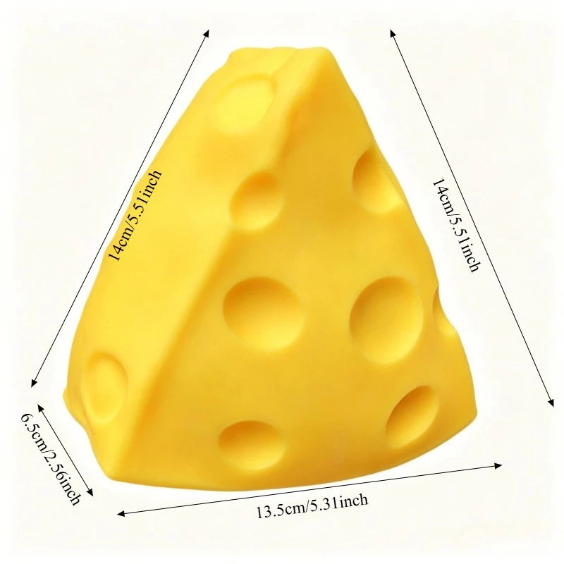 Jumbo Triangular Cheese Stress Ball Squishy Toy Stretchable Cheese Squeeze Ball Fidget Toy ASMR Sensory Anti-Stress X-mas Gift