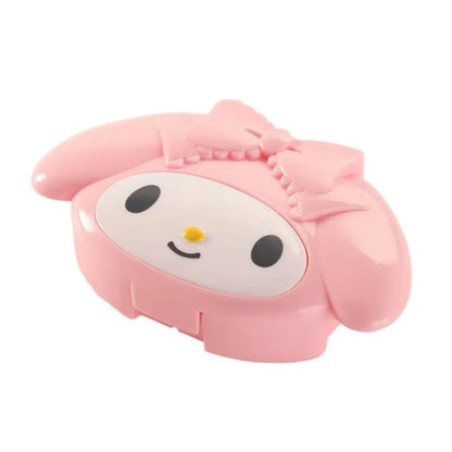Genuine Sanrio Hello Kitty My Melody 4 Grid Portable Pill Box Travel Medicine Organizer Pill Case for Vitamin Tablet Storage