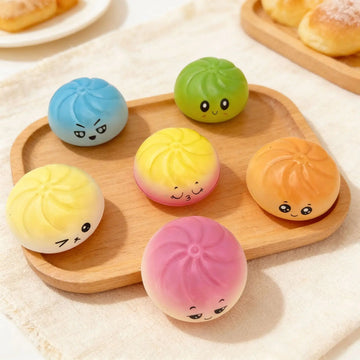 "1-Pack" and "2-Pack" Colorful Soft Squishy Blind Boxes, Suitable for Playing, Displaying, Daily Entertainment, and Decoration, Pu Toy Soft Simulation Squishy Stress-Relief Gadget, Small Steamer Model for Hand-Squeezing Stres