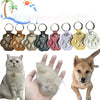 Leather Memorial Pet Hair Storage Bag Cat Paw Keychain DIY Homemade Pet Memorial Keychain for Commemorative Gift Bag Wallet