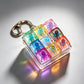Luminous Keyboard Keychain, Pressable LED Button Fidget Toy,Office Desk Decor, Great Birthday Gift,Squeeze Relief Stress Anytime