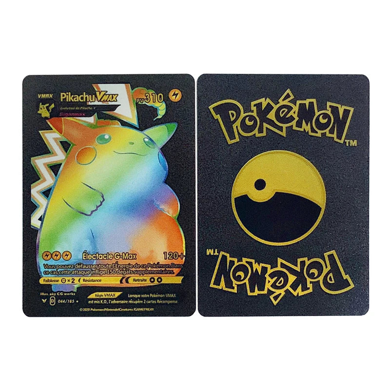 81-15Pcs Pokemon Cards Gold Silver Vmax GX Card Collection Battle Trainer Card Spanish English French Child Toys Christmas Gifts
