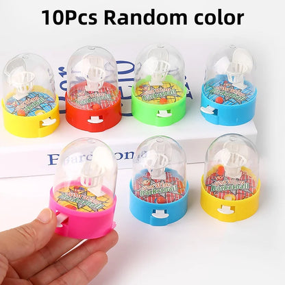 10Pcs Mini Desktop Fingers Basketball Shooting Game Toys Birthday Party Favors Supplies Pinata Filler Bag Sport Theme Party