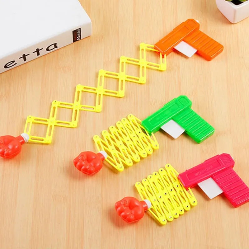 Retractable Fist Shooter Trick Toy Gun Funny Prank Toys Plastic Festival Gift for Fun Classic Elastic Telescopic Fist