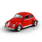 1:18 Scale Beetle 1955 Model Toy Cars Alloy Diecasting Doors Opened Sound Light Pull Back Miniature Vehicles for Children Gifts