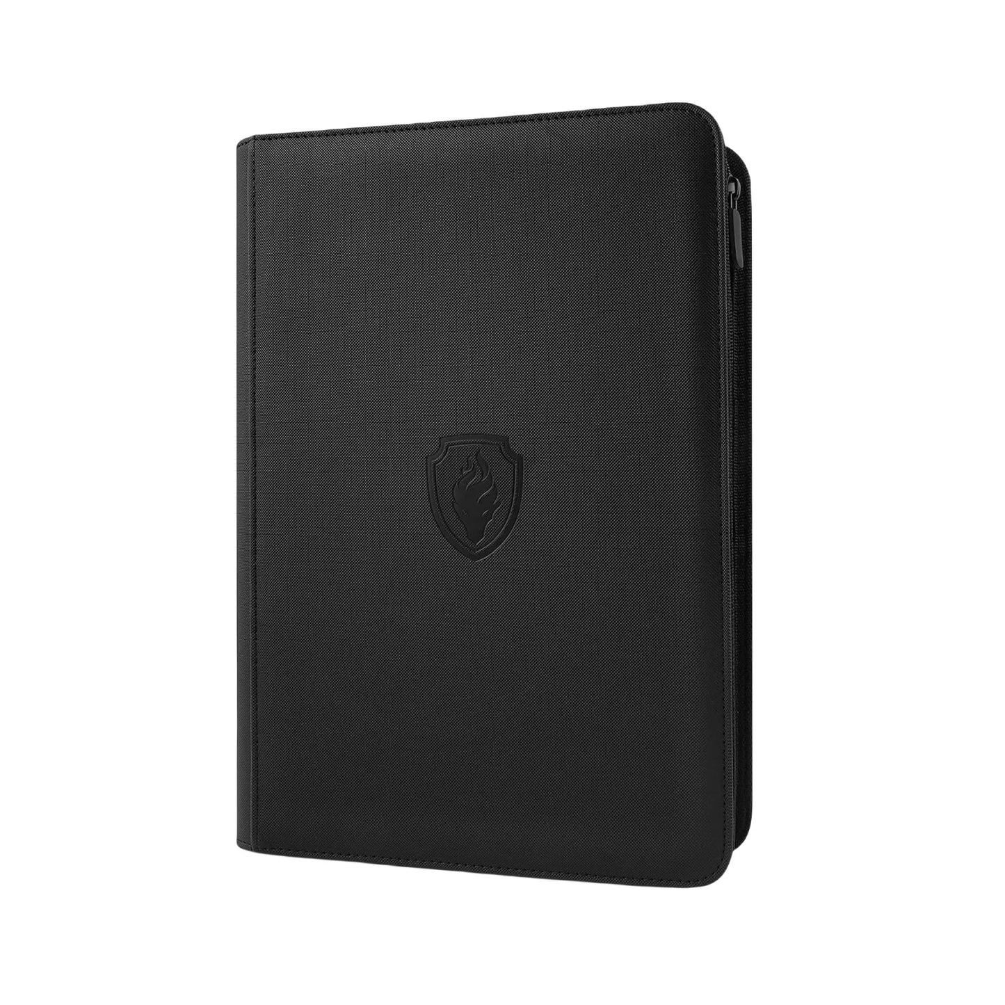 9 Pocket Zipper Card Binder, 360 Trading Card Holder Book, Premium PU Cover Zip Binder for Cards, Durable Side Loading Card