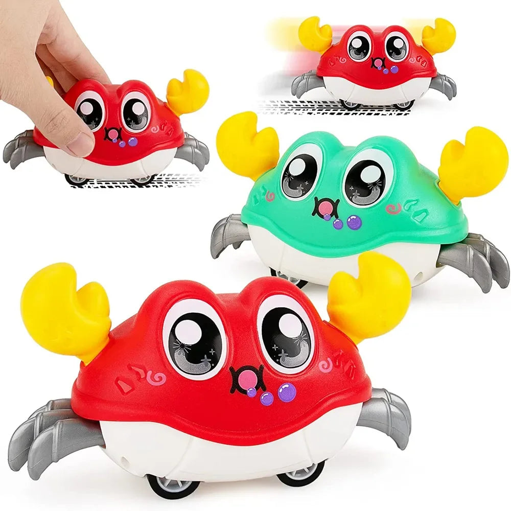 Double Force Walking Crawling Crab Tummy Time Baby Sensory Toys Infant Learning Crawl Development Babies Interactive Walking