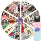 50pcs Retro Scientific Anatomy Stickers Waterproof PVC Decals for Laptops Scrapbooks Guitars Phones & More