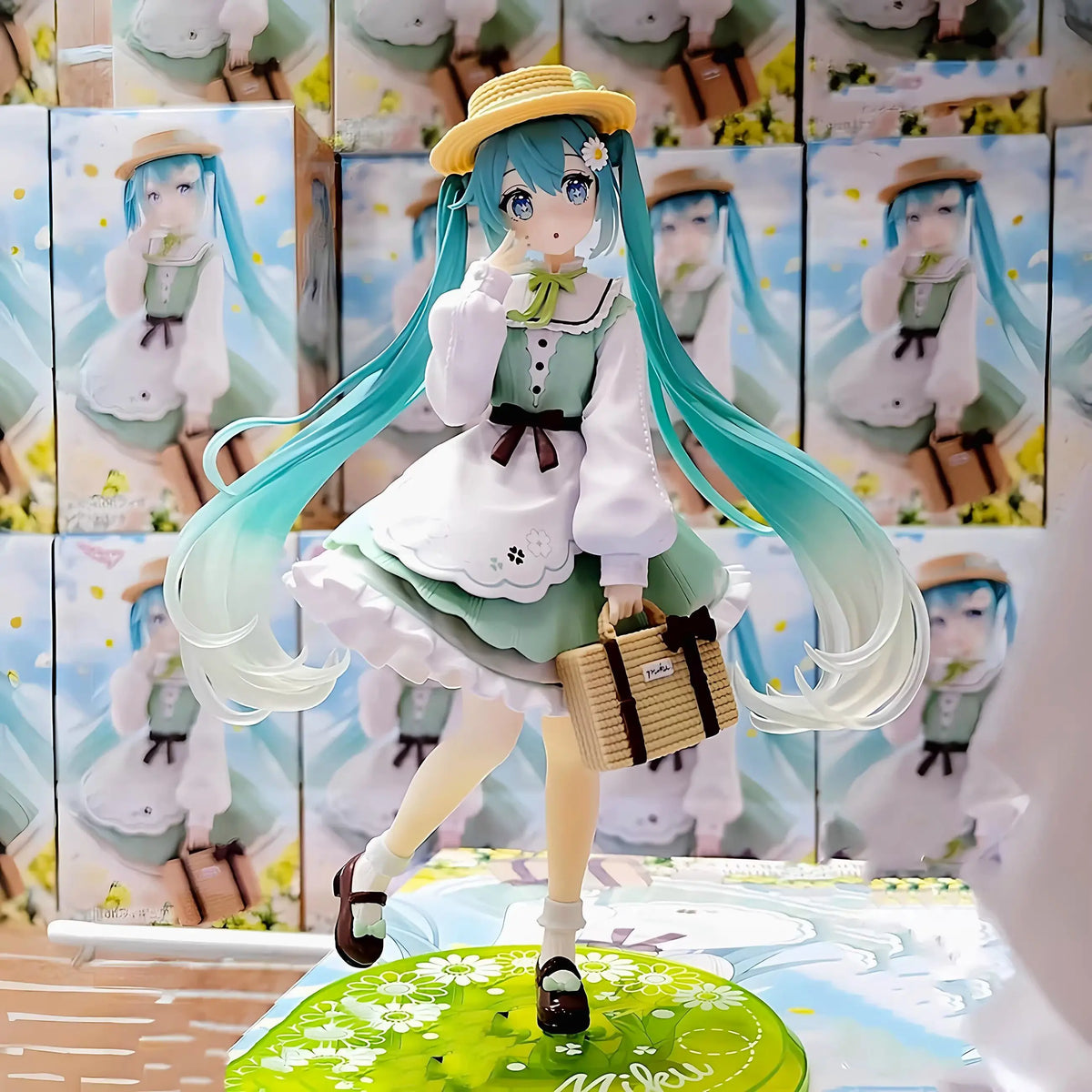 20cm Hatsune Miku Fashion Desktop Cute Handmade Rural Style PVC Movable Doll Model Toys Exquisite Ornamental Gift
