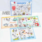 4pcs Snoopy Clear Plastic Zipper File Folder Cartoon A4/A5/B5 Water Resistant Document Pouch Office Supplies Document Protectors