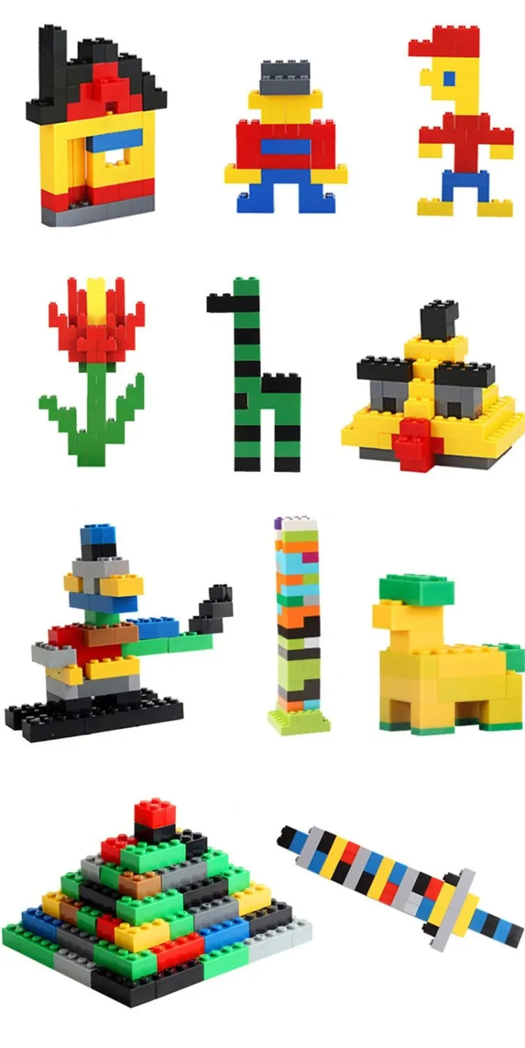 300/500/1000 DIY Creative Building Blocks Bulk Set Urban Classic Blocks Assembled Birthday Gift Children's Educational Toys