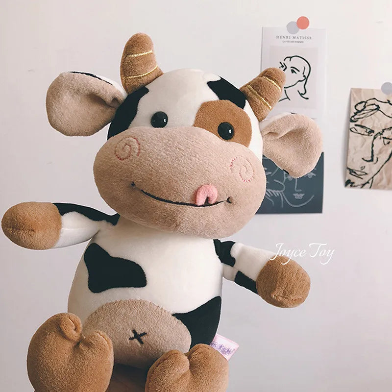 Cute Milk Cow Plush Toy Animal Stuffed Doll Festival Present Birthday Gift Home Decoration  Stuffed Plush Animals Toys For Boys