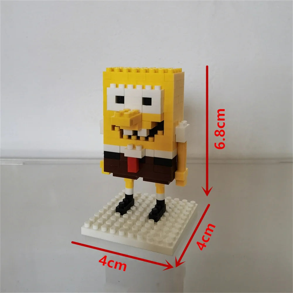 Cute building blocks  small particle assembly building blocks toy DIY building blocks children's toy model educational graphic