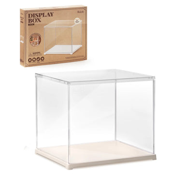 Rolife Clear Acrylic Display Box for Hobby Collectible Dust Cover Display Case for Miniature House Stackable Storage Plastic Box