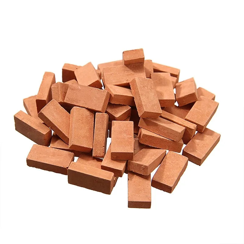 50-150pcs 1:16 Real Mini Bricks Model, Miniature Figurine Landscaping Accessories, DIY Fake Bricks Toy For Fairy Garden Building