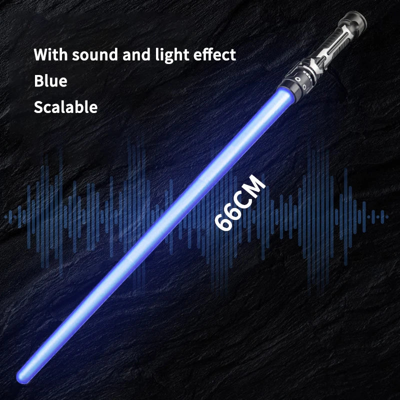 Children Colorful Glowing Sword Toys Laser Sword Lightsaber Red and Blue Double Saber Telescopic Music Cosplay Cool Flashing Toy