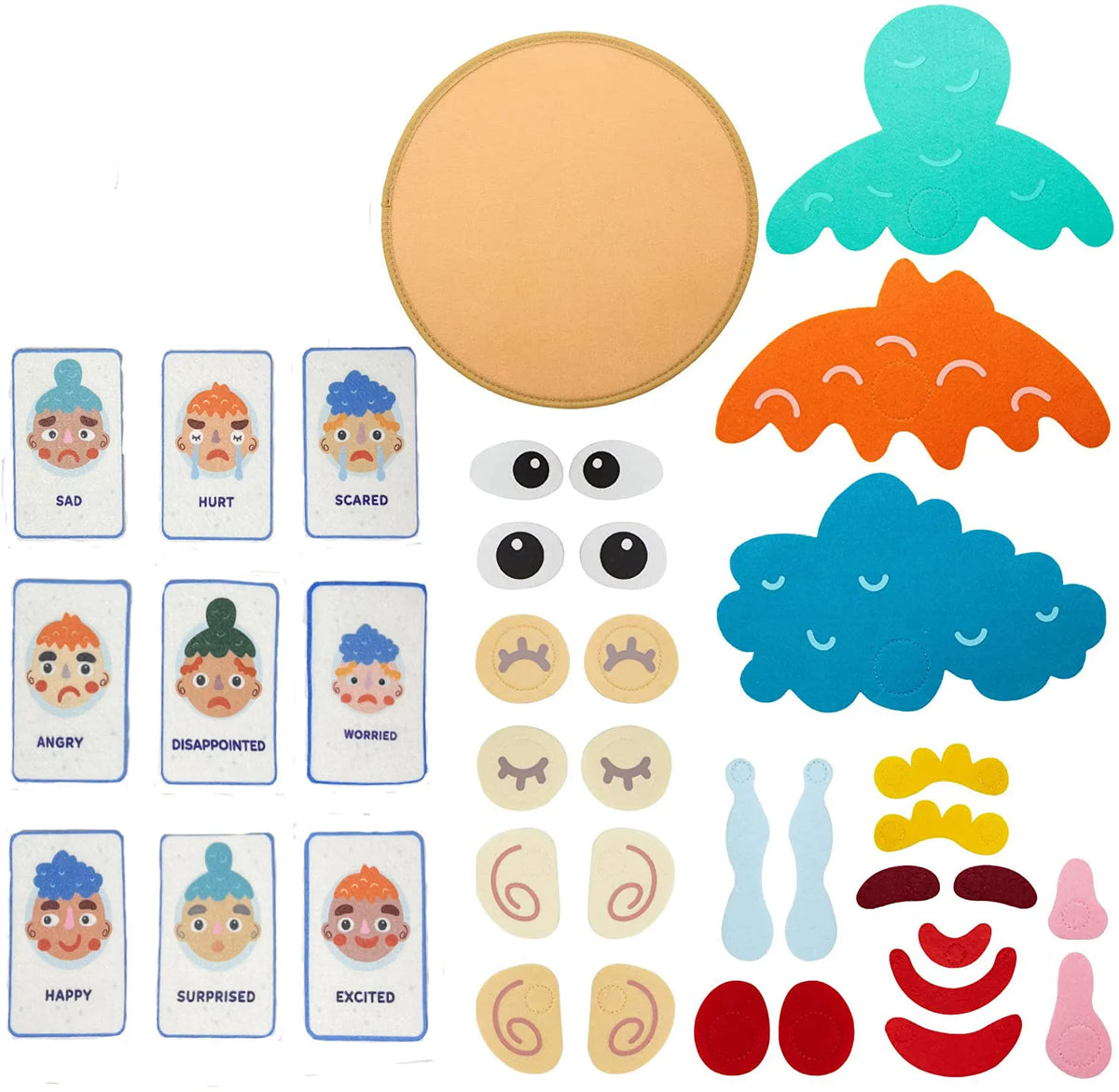 Social Emotional Learning Games Montessori  Funny Face Toys to Express Emotions Expression Recognition Toys For Toddlers