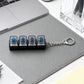 LED Keyboard Keychain Fidget Toys Crystal Clicker Sensory Toy for Stress Relief Keyboard Keychain Fidget Gadget for Adults Kids