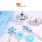 6pcs Rhinestone Tiara Crown and Magic Wand With Glitter Crystal Head Hoop Jewelry Hair Accessories For Girls Teens Birthday Gift