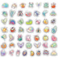50PCS Cartoon Cute Bug Fun Stickers DIY Phone Case Laptop Water Cup Computer Toy Stickers