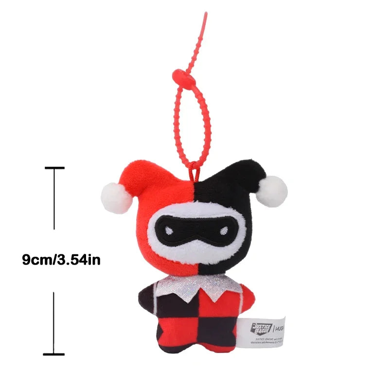 9cm Batman Superman Plush Keychain DC Justice League 9cm Harley Quinn Joker Cute Cartoon Movie Dolls Creative Christmas Gifts