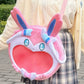 Fairy Type Sylveon Plush Ita Bag Kawaii Clear Window Pin Badge Display Adjustable Strap Backpack for Anime Fans Gift Collection