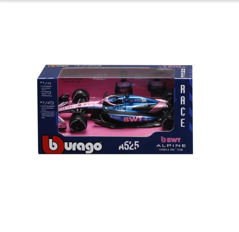 Bburago Aston Martin AMR25 1:43 BWT Alpine 2025 A525 #10 #43 F1 Racing Formula One Car Static Simulation Diecast Alloy Model Car