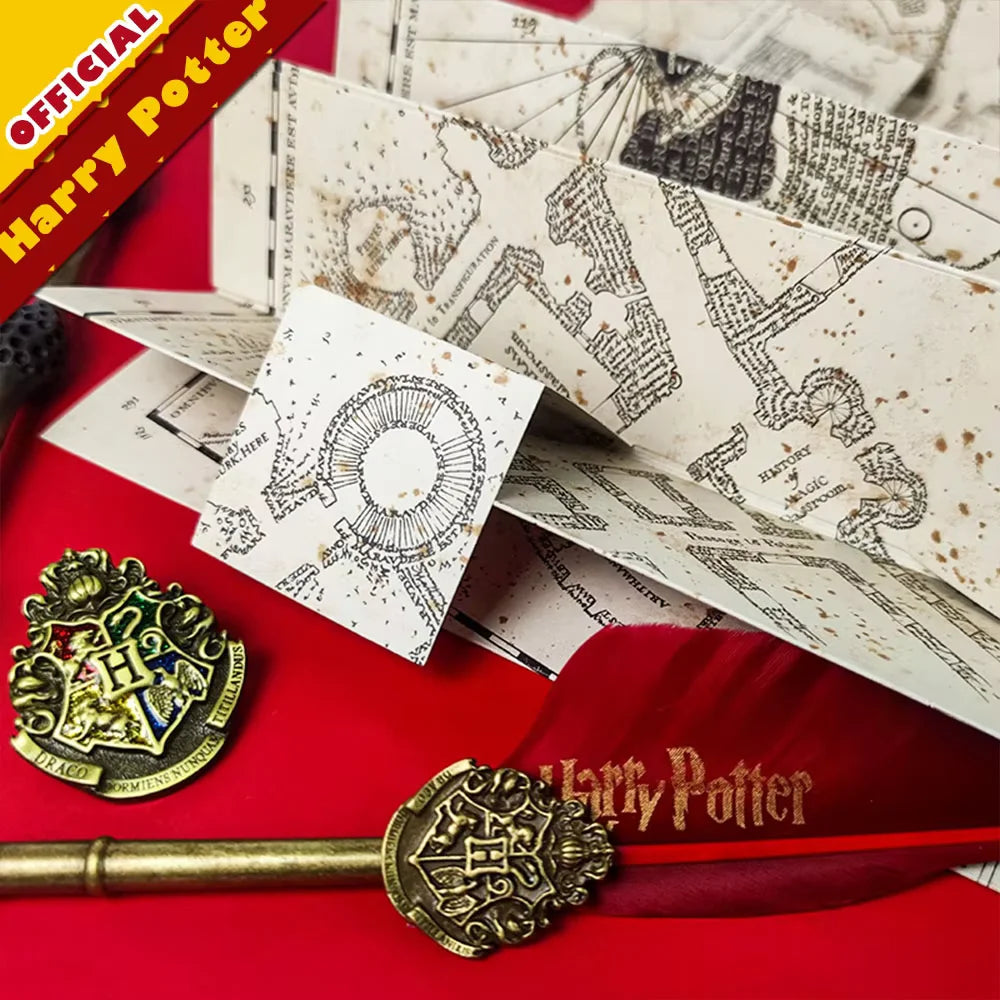 Harry Potter Map Magic Academy Hogwarts Theme HD Full Version Expandable Stereoscopic Magic Treasure Hunt Map Birthdays Gifts